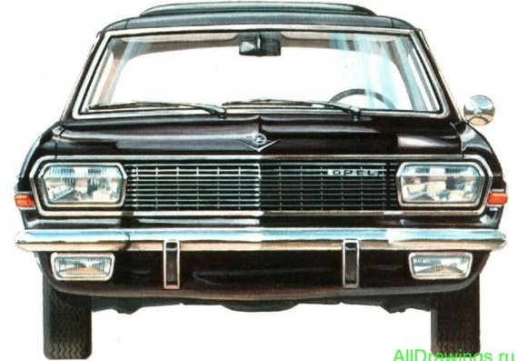 Opel Diplomat V8 (1966) (Opel Diplomat B8 (1966)) - drawings (drawings) of the car